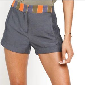 Mystree Stripe Band Detailed Shorts [navy]
